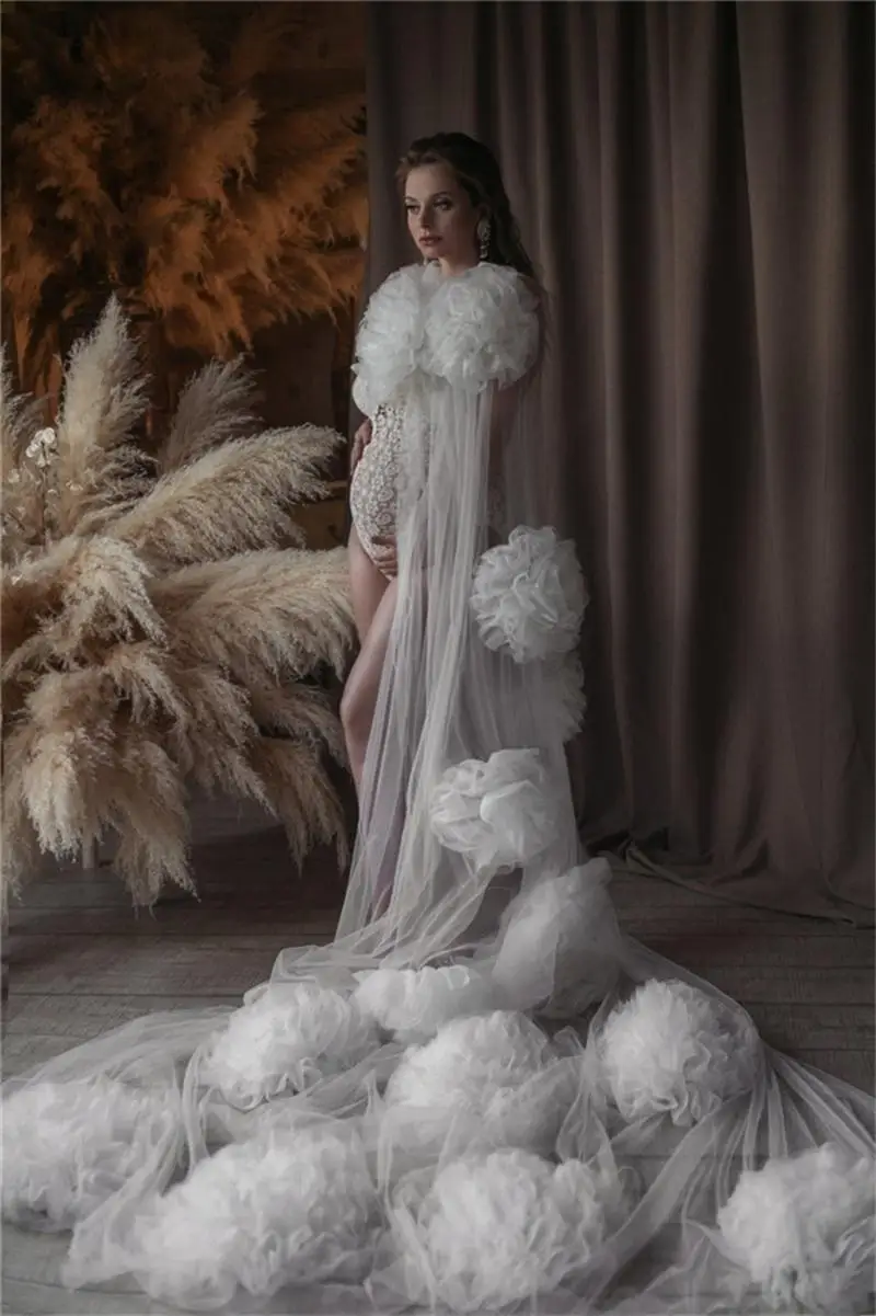 2 Pieces Maternity White Night Robe Multilayered Ruffles Split Party Sleepwear Custom Made Floor Length Nightgowns Robes
2 Pieces Maternity White Night Robe Multilayered Ruffles Split Party Sleepwear Custom Made Floor Length Nightgowns Robes