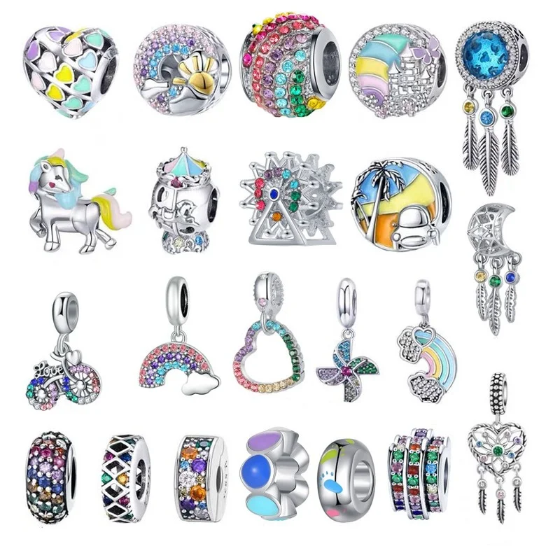 New 925 Sterling Silver Original Colorful Series Bright Spring Beads Fit Pandora Women's Bracelet Necklace Jewelry Accessories
New 925 Sterling Silver Original Colorful Series Bright Spring Beads Fit Pandora Women's Bracelet Necklace Jewelry Accessories