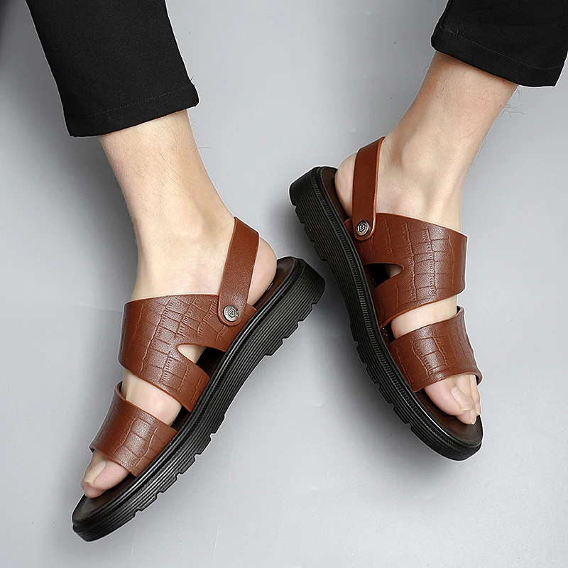 Men Genuine Leather Sandals outdoor Summer Classic Men Shoes Slippers Soft Sandals Men Roman Comfortable Walking Footwear flats
Men Genuine Leather Sandals outdoor Summer Classic Men Shoes Slippers Soft Sandals Men Roman Comfortable Walking Footwear flats