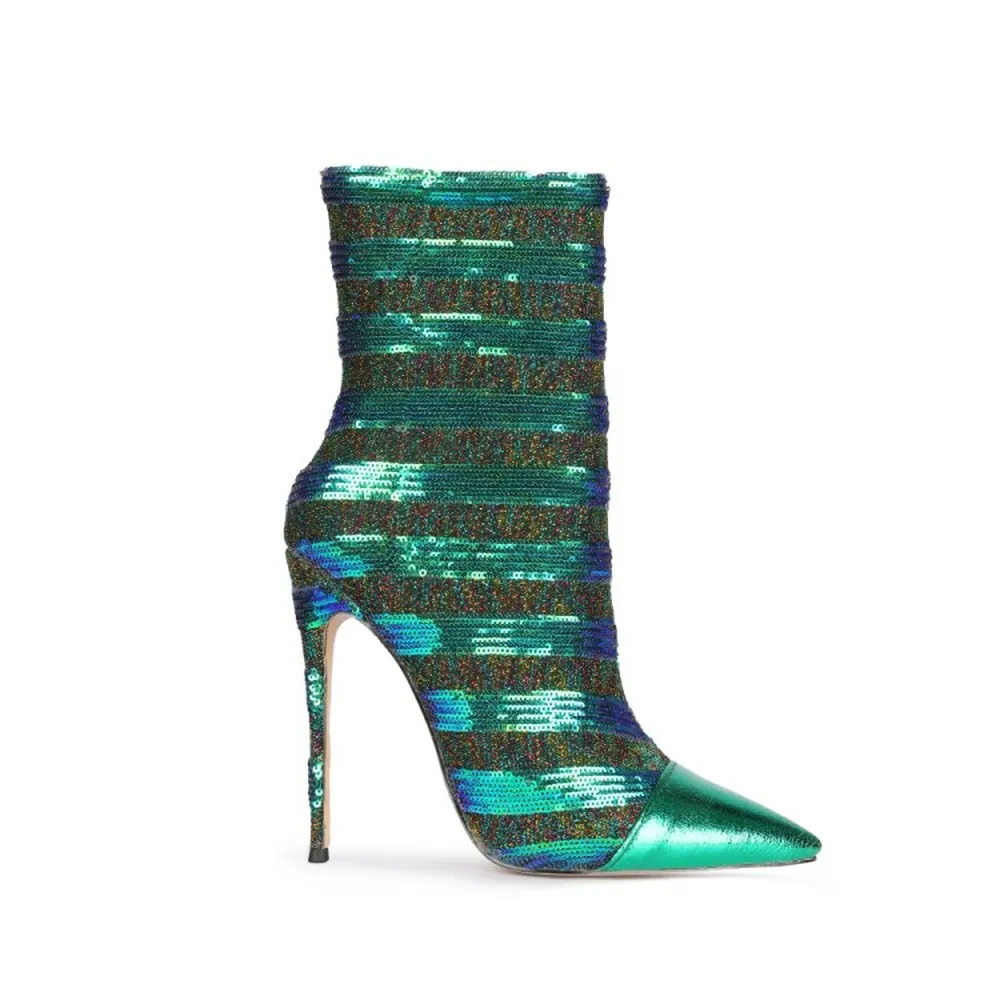 US4-11 Womens Pointed Toe Sequins Green Bling Ankle Boots Block High Stilettos Heel Leather Shoes Gold Glitter Plus Size 34-45
US4-11 Womens Pointed Toe Sequins Green Bling Ankle Boots Block High Stilettos Heel Leather Shoes Gold Glitter Plus Size 34-45