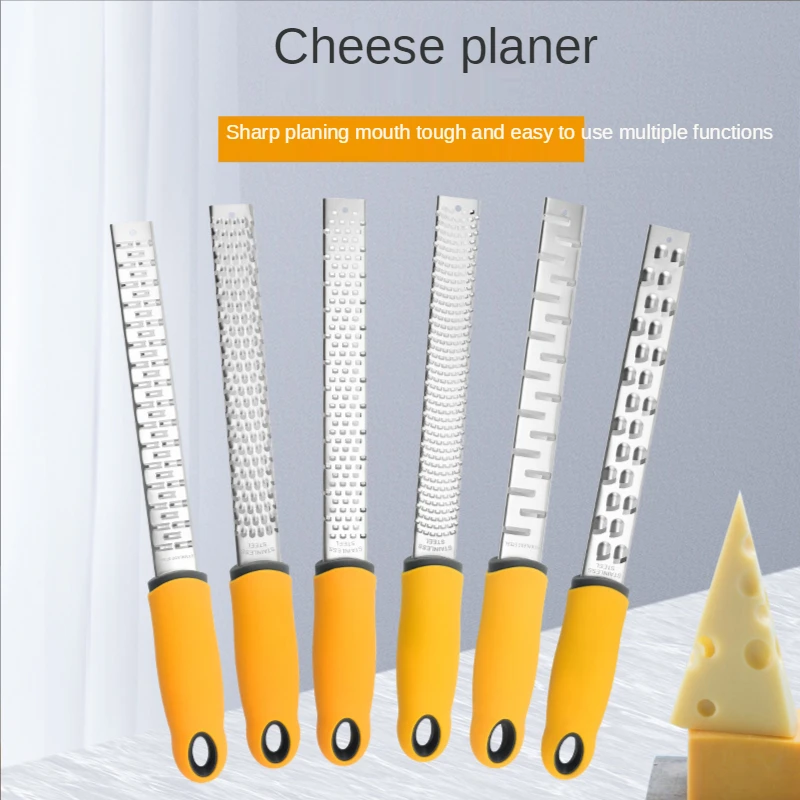 

1Pcs Lemon Slicer Multifunctional 304 Stainless Steel Cheese Gouging Cheese Graters Random Color Non-slip Handle Tooth Shapes