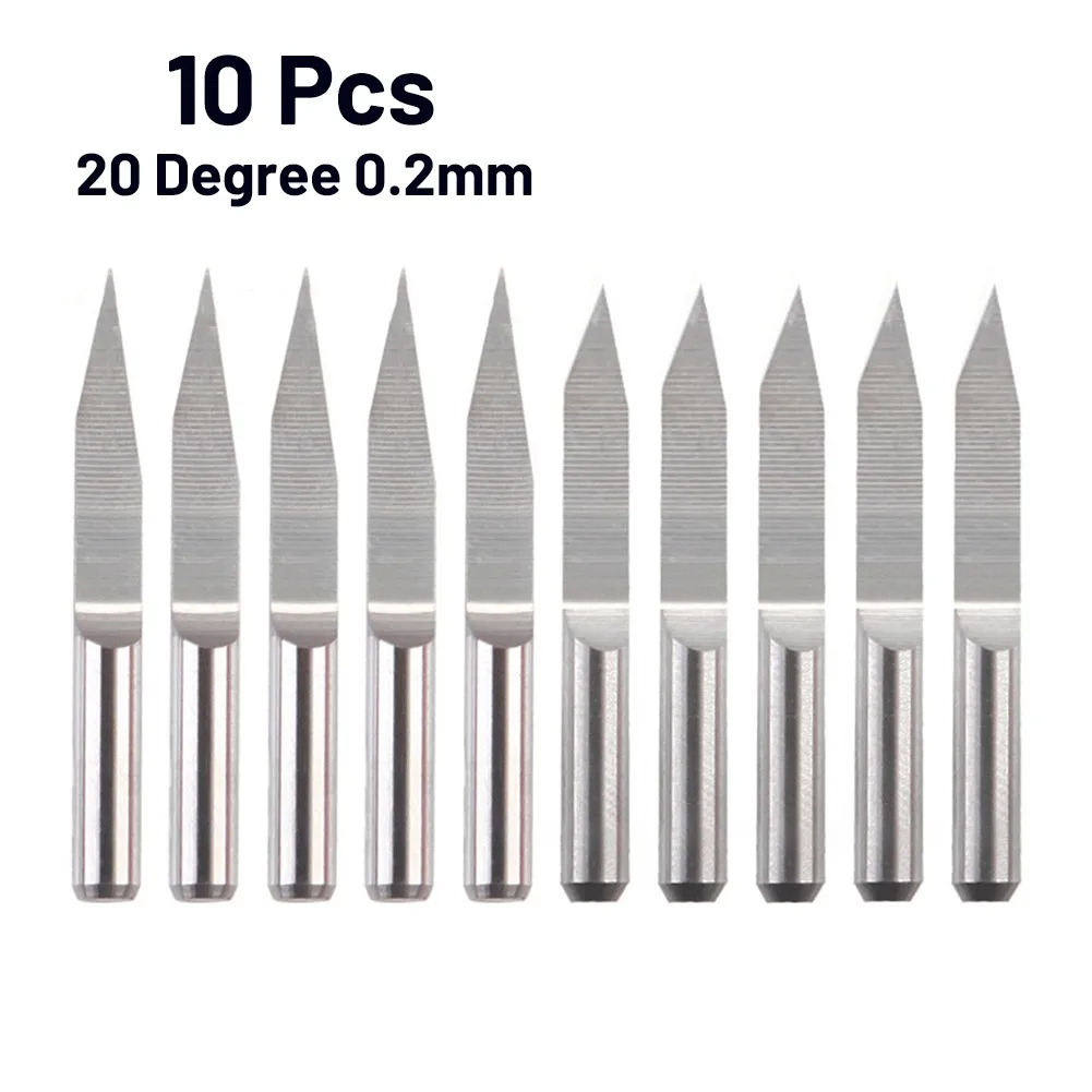 10Pcs CNC Router Tool 20 Degree 3.175mm CNC Router Tool Cutting Engraving Bits Shank
10Pcs CNC Router Tool 20 Degree 3.175mm CNC Router Tool Cutting Engraving Bits Shank