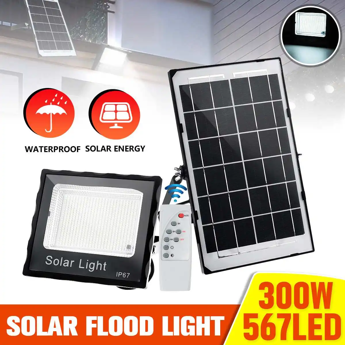 567 Led Floodlight 300W Solar Lamp Portable Spotlight Floodlight Street Garden Light Waterproof Wall Lamp Outdoor Lighting
567 Led Floodlight 300W Solar Lamp Portable Spotlight Floodlight Street Garden Light Waterproof Wall Lamp Outdoor Lighting