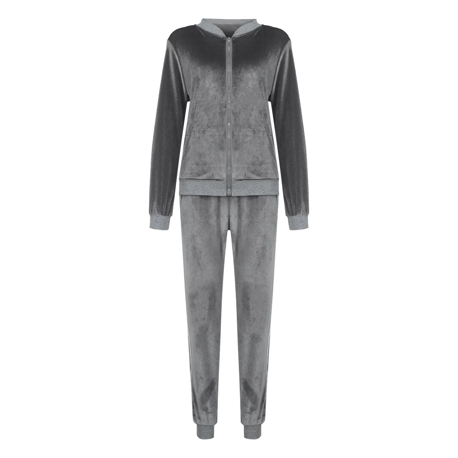Women Down Lounge Wear Suit Sport Set Comfortable Zipper Long Sleeve Tops+pants Outdoor Leisure Ladies Pure Color Sports Suit
Women Down Lounge Wear Suit Sport Set Comfortable Zipper Long Sleeve Tops+pants Outdoor Leisure Ladies Pure Color Sports Suit