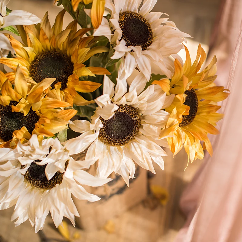 Sunflower Simulation Plants Wedding Dining Table Bonsai Fabric Fake Flowers Fall Family Decoration Jarrones Artificial Plants
Sunflower Simulation Plants Wedding Dining Table Bonsai Fabric Fake Flowers Fall Family Decoration Jarrones Artificial Plants