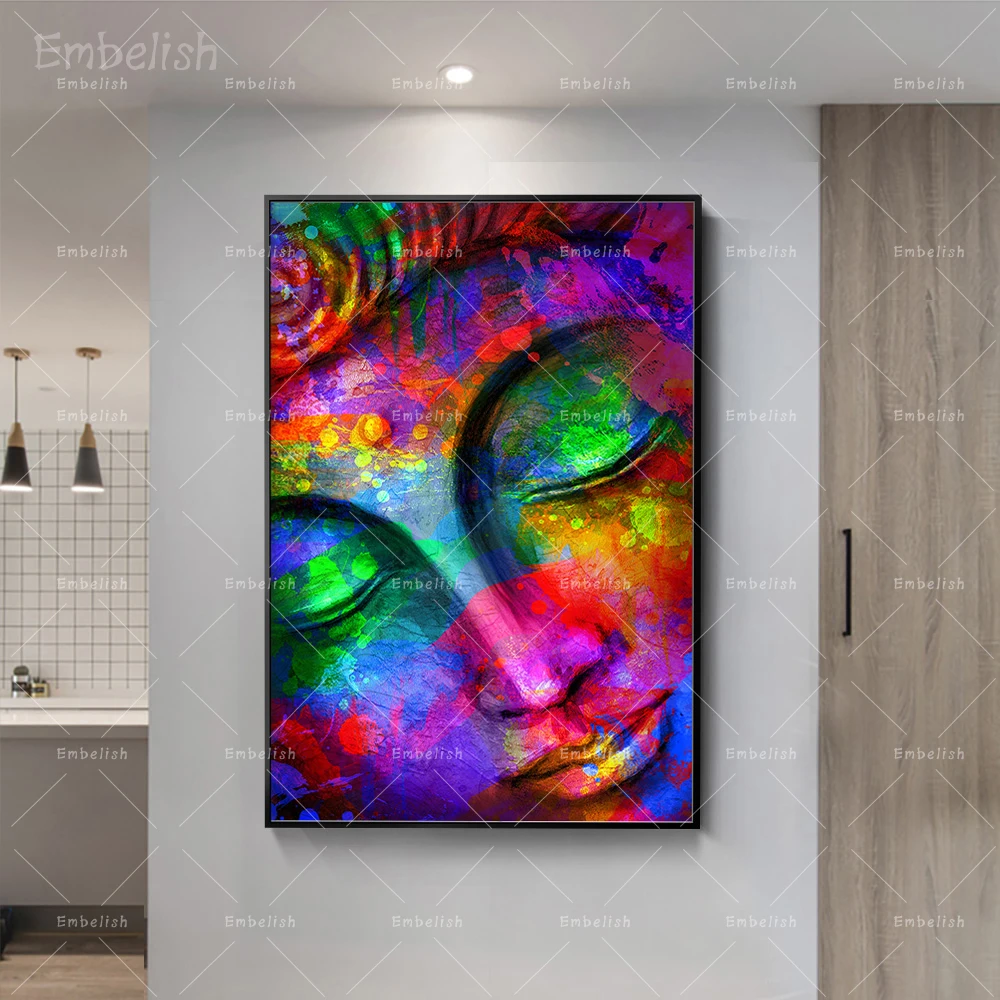 Embelish 1 Pieces New Colorful Head Of Lord Buddha HD Print On Canvas Paintings For Living Room Modern Home Decor Wall Pictures 
Embelish 1 Pieces New Colorful Head Of Lord Buddha HD Print On Canvas Paintings For Living Room Modern Home Decor Wall Pictures