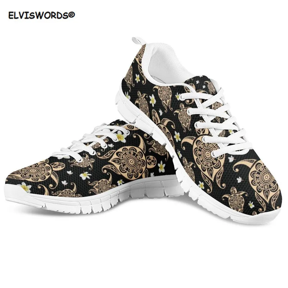 ELVISWORDS 3D Tribal Sea Turtle Hawaiian Casual Ladies Flats Shoes Woman Lace-up Breathable Mesh Women's Sneakers Air Mesh Light
ELVISWORDS 3D Tribal Sea Turtle Hawaiian Casual Ladies Flats Shoes Woman Lace-up Breathable Mesh Women's Sneakers Air Mesh Light
