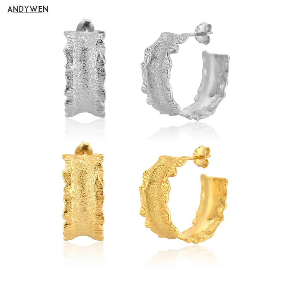 ANDYWEN 925 Sterling Silver 16.5mm Thick Hoops Women Fashion Wedding Luxury Jewels For Women Rock Punk Clips Pendiente Piercing
ANDYWEN 925 Sterling Silver 16.5mm Thick Hoops Women Fashion Wedding Luxury Jewels For Women Rock Punk Clips Pendiente Piercing