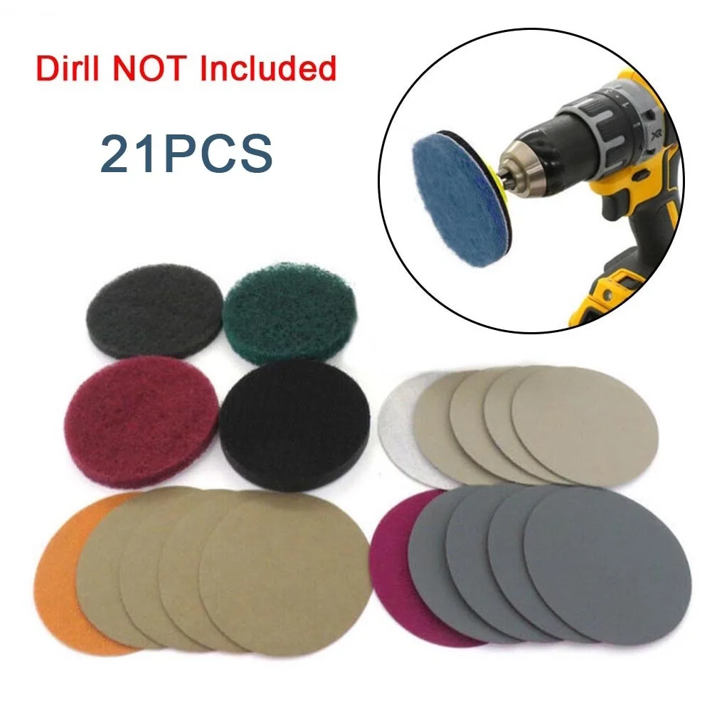 21pcs 3" Car Headlights Repair Set Sandpaper Car Buffing Polishing Pad Drill Kit For: Waxing Polishing
21pcs 3" Car Headlights Repair Set Sandpaper Car Buffing Polishing Pad Drill Kit For: Waxing Polishing
