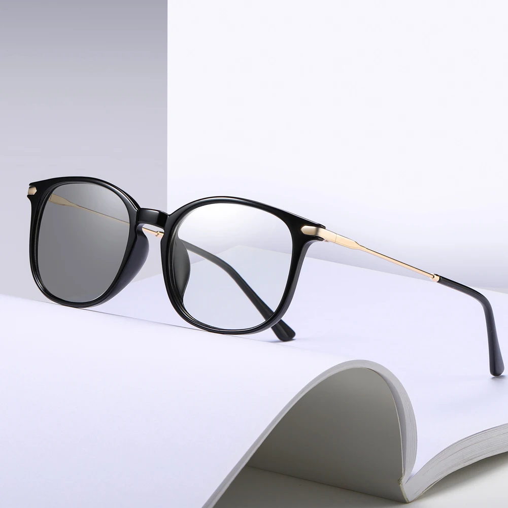 TR90 Blue Light Blocking Eyeglasses non Prescription Photochromic Lenses Computer Glasses Optical Eyewear Frame for Women Men
TR90 Blue Light Blocking Eyeglasses non Prescription Photochromic Lenses Computer Glasses Optical Eyewear Frame for Women Men