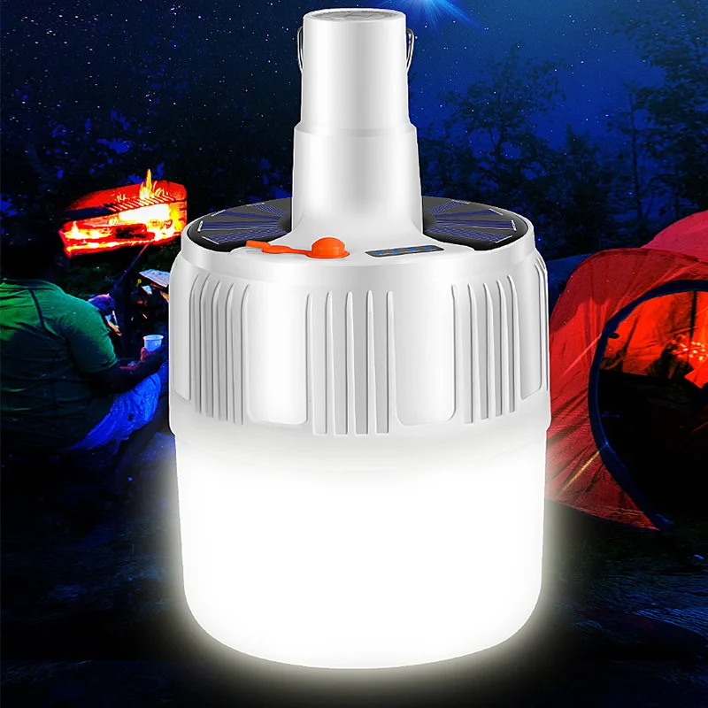 100W Solar Lamp Power Portable USB Rechargeable Solar LED Light 5 Modes Solar Bulb Outdoor Light For Dropshipping
100W Solar Lamp Power Portable USB Rechargeable Solar LED Light 5 Modes Solar Bulb Outdoor Light For Dropshipping