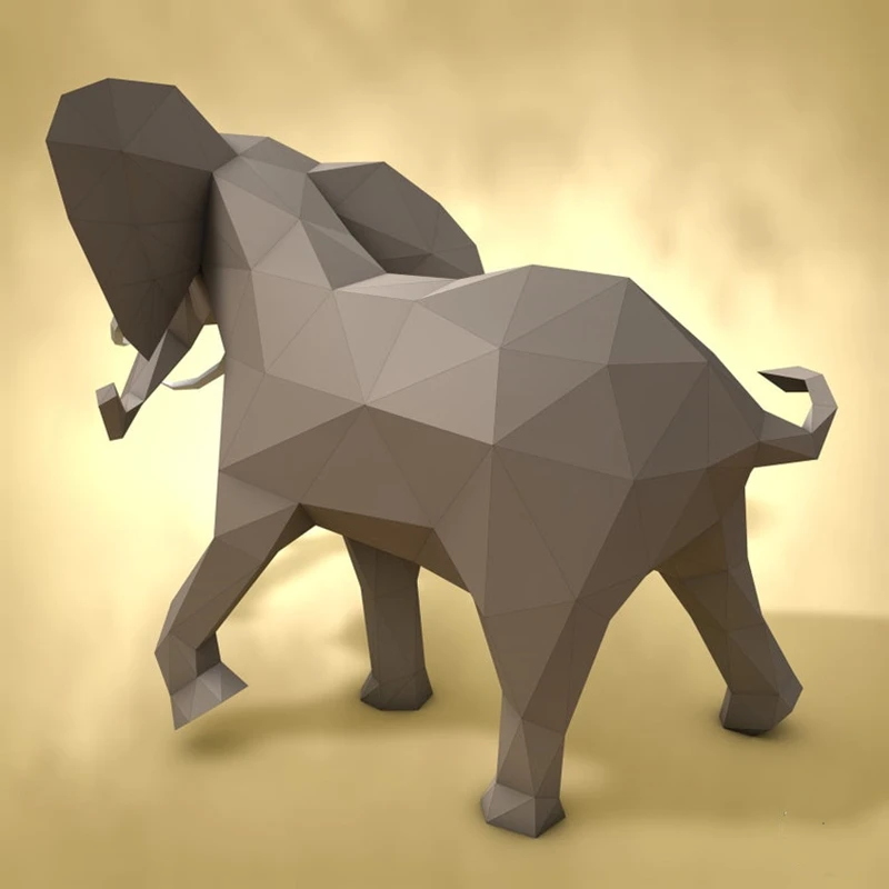African Elephant Papercraft Pepakura Lowpoly Low Polygon 3D Paper Model Handmade Paper Sculptures DIY Origami Design Home Decor
African Elephant Papercraft Pepakura Lowpoly Low Polygon 3D Paper Model Handmade Paper Sculptures DIY Origami Design Home Decor