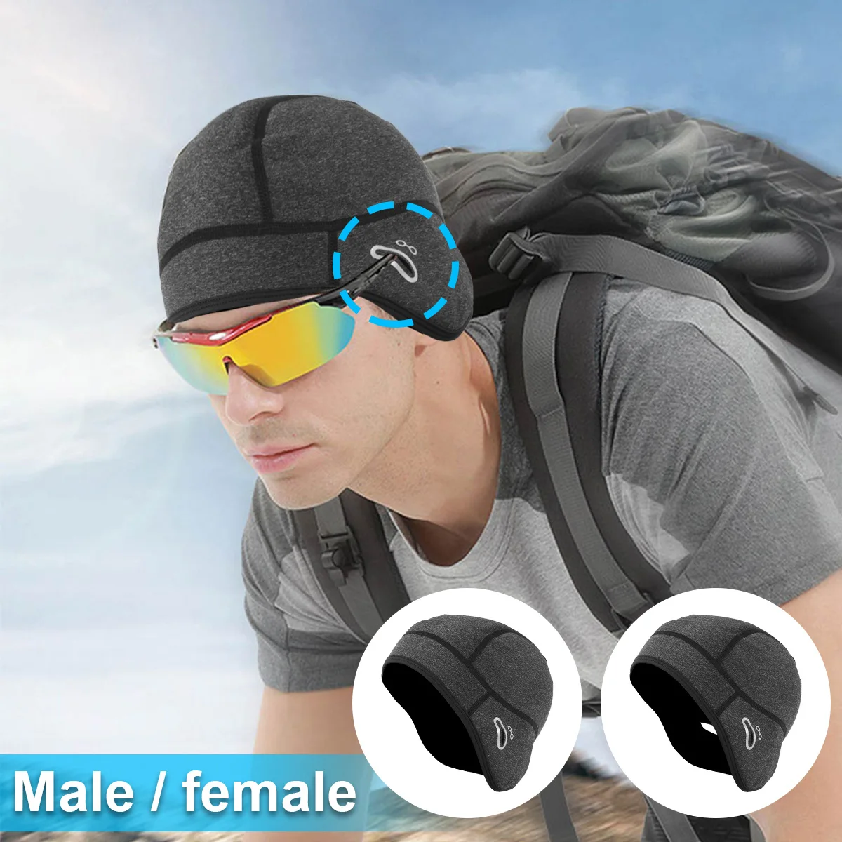 Skull Cap Winter Thermal Helmet Liner Hat Fleece Beanie Cap Waterproof Breathable Cycling Hat with Ear Cover Reflective Sign
Skull Cap Winter Thermal Helmet Liner Hat Fleece Beanie Cap Waterproof Breathable Cycling Hat with Ear Cover Reflective Sign
