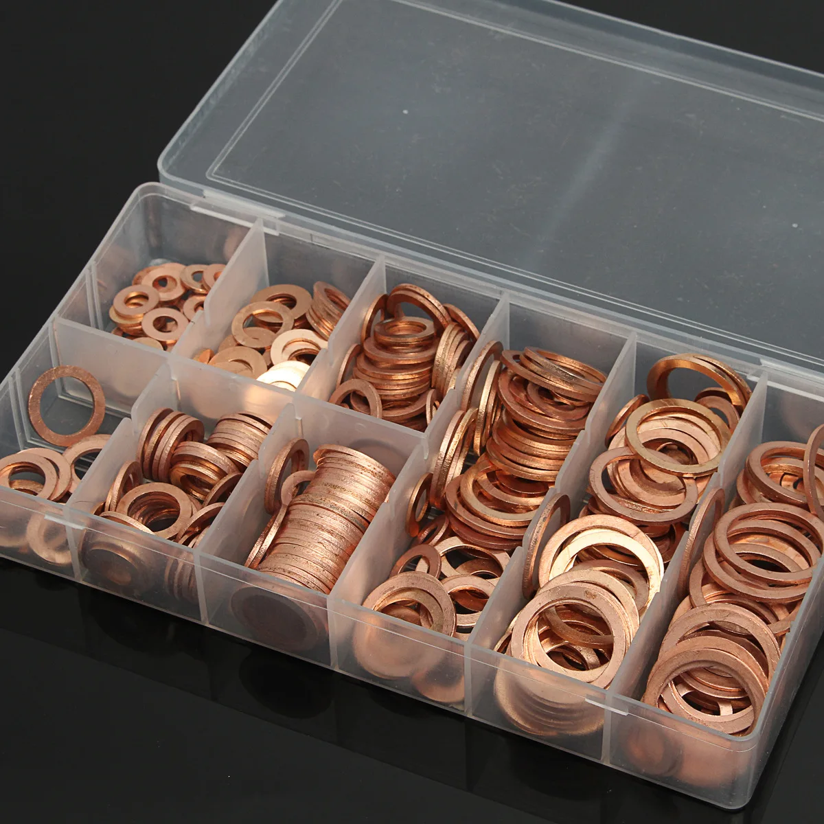 M5 M6 M8 M10 M12 M14 M16 M18 M20 M22 Copper Seals Copper Washers Oil Copper Rings Hardware Fasteners Accessories 400 Pcs Set
M5 M6 M8 M10 M12 M14 M16 M18 M20 M22 Copper Seals Copper Washers Oil Copper Rings Hardware Fasteners Accessories 400 Pcs Set