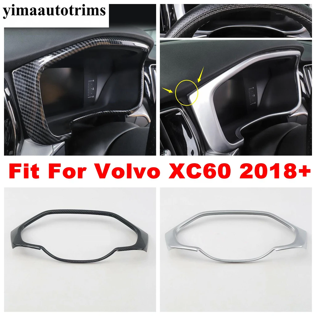 

Dashboard Instrument Screen Decoration Cover Trim Fit For Volvo XC60 2018 2019 2020 2021 Matte / Carbon Fiber Look Interior Kit