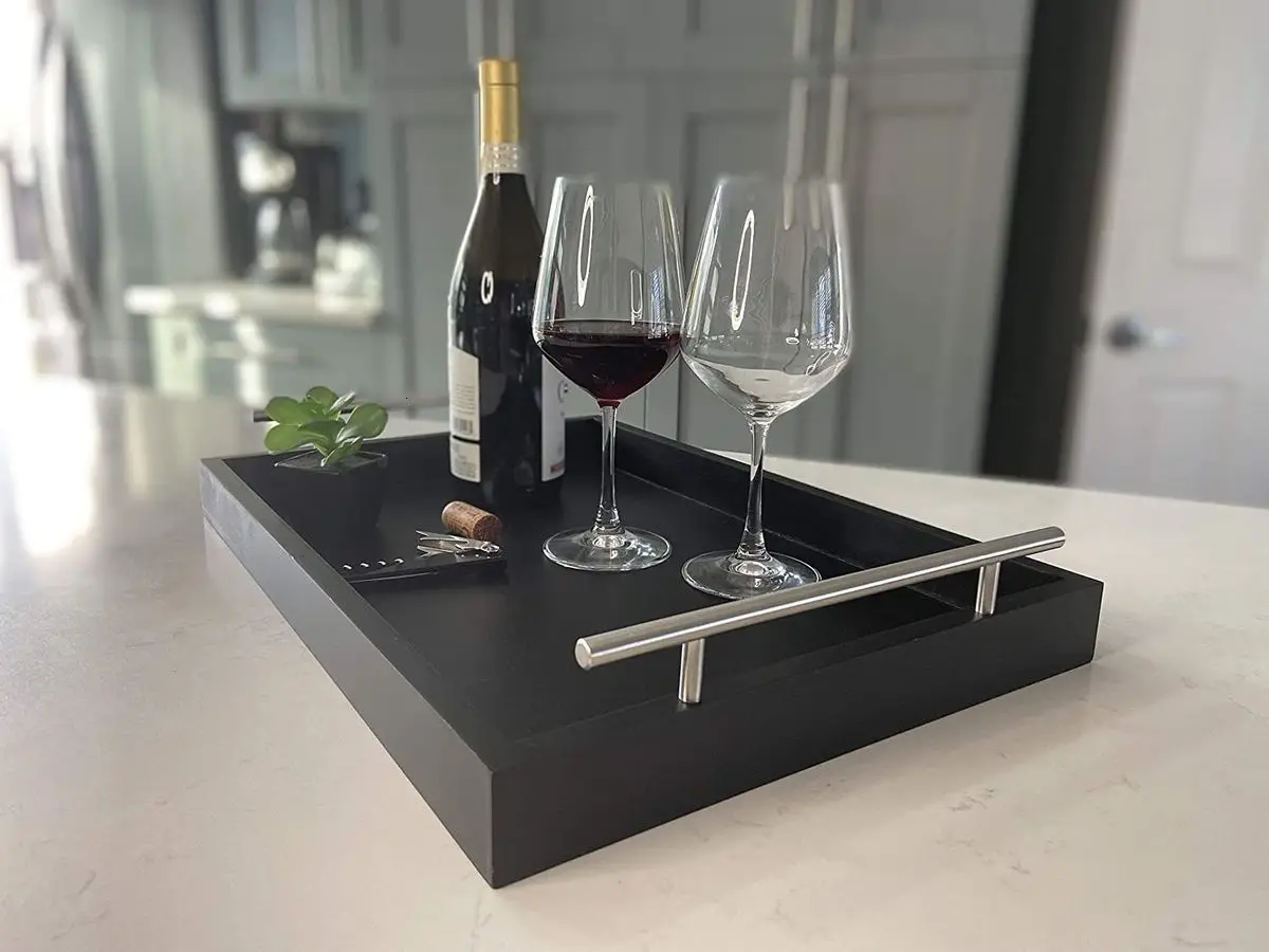 Decorative Coffee Table Tray With Metal Handle -breakfast Bed TV Remote Control Tray Dinner Plates
Decorative Coffee Table Tray With Metal Handle -breakfast Bed TV Remote Control Tray Dinner Plates