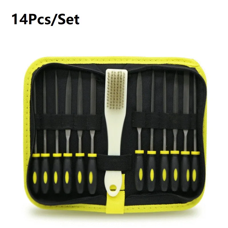 14pcs File Tool Set With Carry Bag, Metal Hand File Set Kit Including Flat, Round, Triangle, Half Round File And Needle Files
14pcs File Tool Set With Carry Bag, Metal Hand File Set Kit Including Flat, Round, Triangle, Half Round File And Needle Files