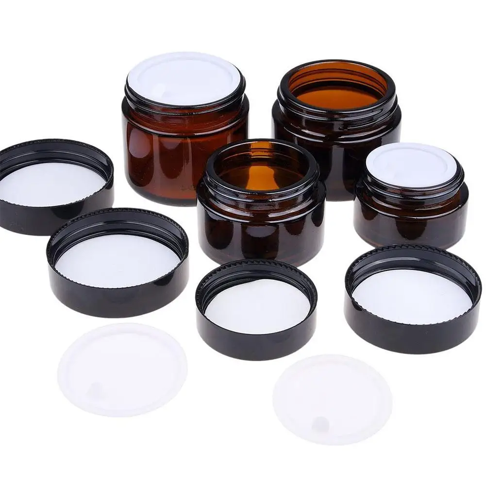 Variety Round Amber Glass Jar Straight Sided Cream Jars W/ Black Plastic Lid Cap Inner Liner For Salve Homemade Lotion Cosmetics
Variety Round Amber Glass Jar Straight Sided Cream Jars W/ Black Plastic Lid Cap Inner Liner For Salve Homemade Lotion Cosmetics