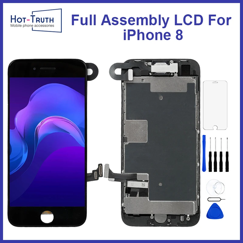 AAA+++ Display For iPhone 8 LCD Full Assembly Set Touch Screen Digitizer Replacement With Front Camera Speaker Tempered Glass
AAA+++ Display For iPhone 8 LCD Full Assembly Set Touch Screen Digitizer Replacement With Front Camera Speaker Tempered Glass