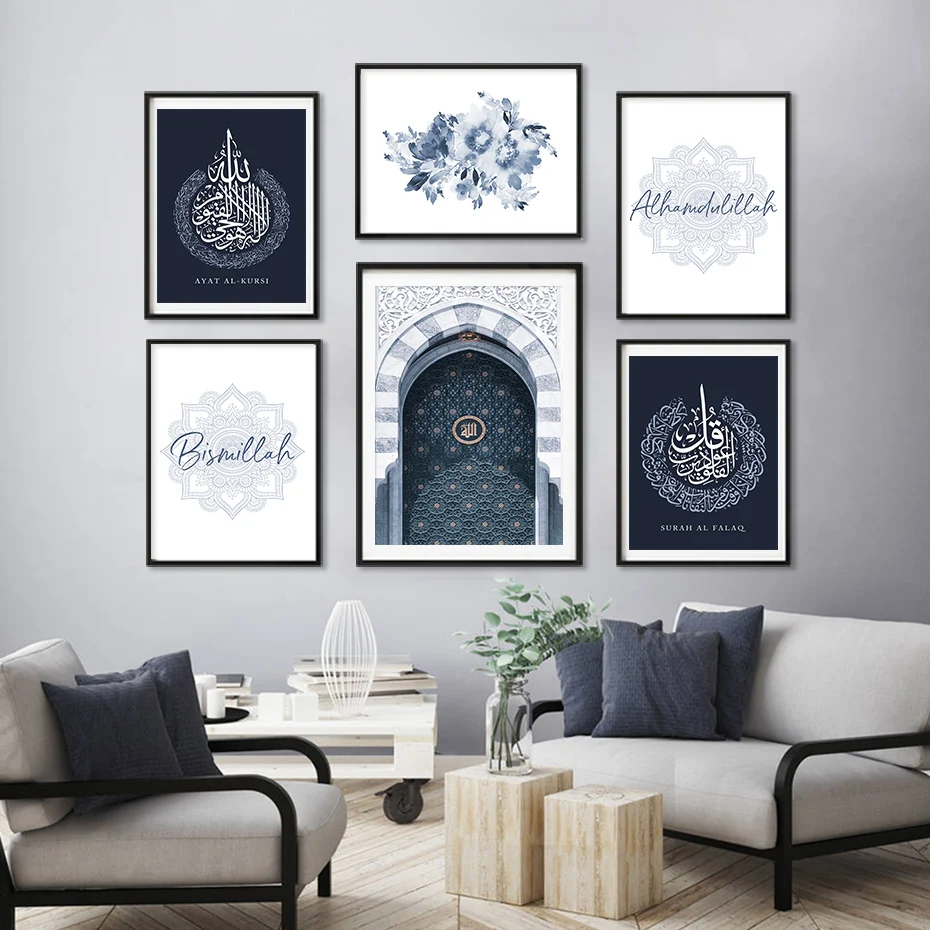 Islamic Calligraphy Navy Blue Bismillah Mandala Morocco Door Poster Canvas Painting Wall Art Print Picture Bedroom Home Decor
Islamic Calligraphy Navy Blue Bismillah Mandala Morocco Door Poster Canvas Painting Wall Art Print Picture Bedroom Home Decor