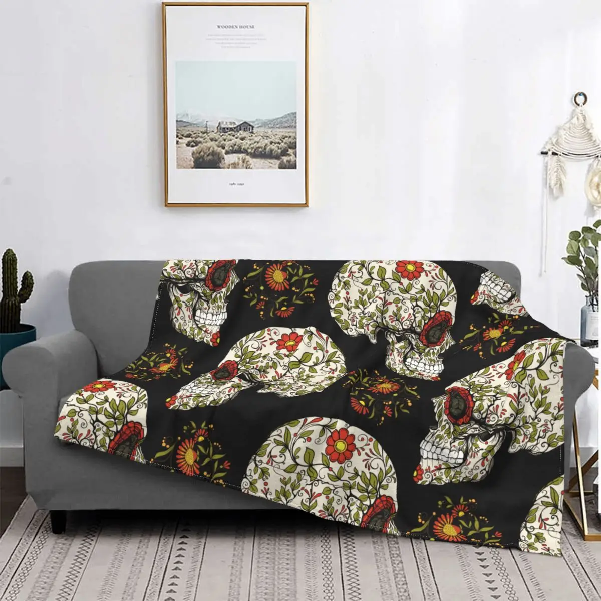 Sugar Skull Blankets Floral Halloween Flannel Funny Warm Throw Blanket for Bedspread All Season
Sugar Skull Blankets Floral Halloween Flannel Funny Warm Throw Blanket for Bedspread All Season