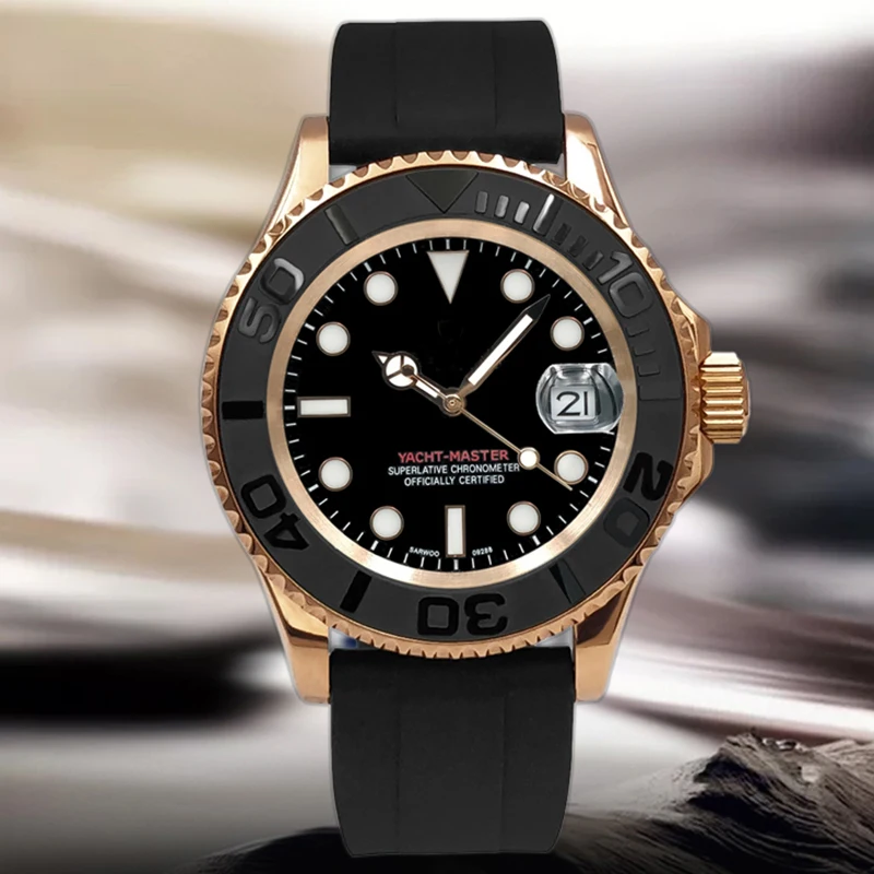 

2021 high-end design brand automatic mechanical watch male sports 100m waterproof dwaterproof water sports male sapphire watch