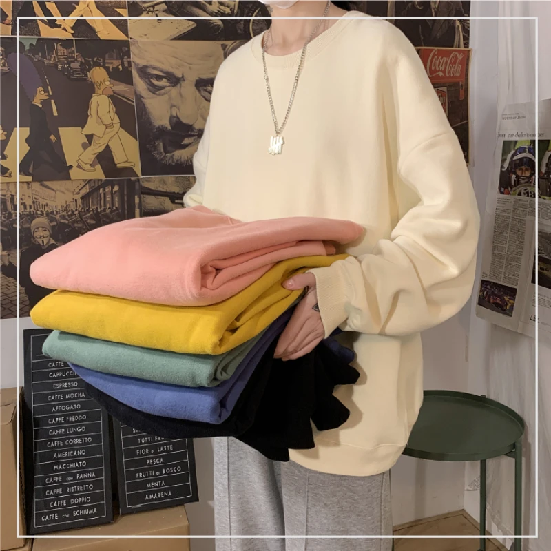 Women Solid Color Harajuku Sweatshirts autumn Winter Korean Fashions Long Sleeve Oversized Streetwear Female Loose Pullovers
Women Solid Color Harajuku Sweatshirts autumn Winter Korean Fashions Long Sleeve Oversized Streetwear Female Loose Pullovers