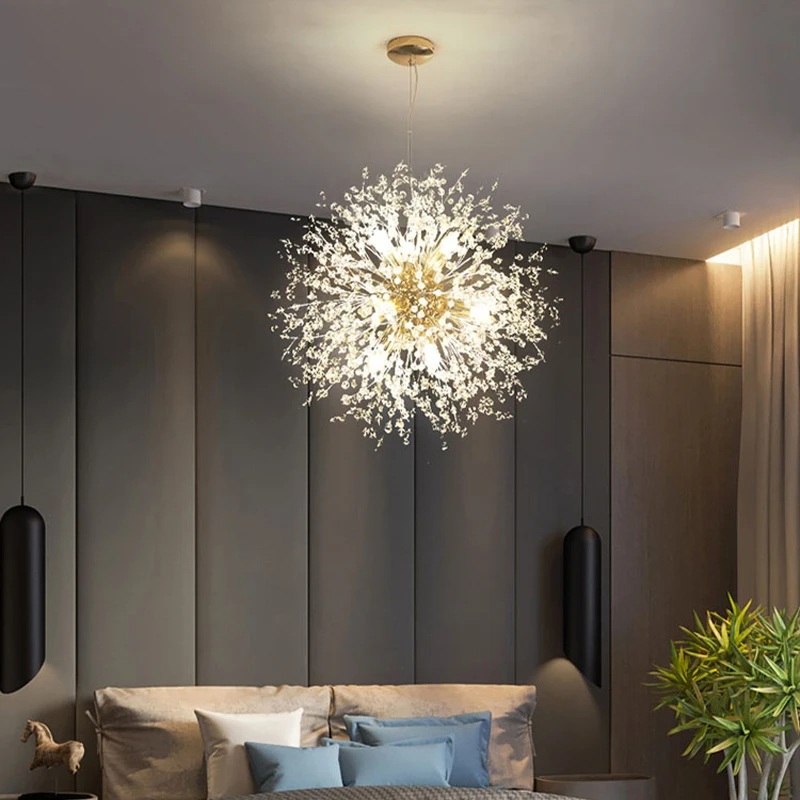 Nordic dandelion chandelier living room bedroom lamp modern simple luxury crystal lamp dining room firefly luxury lamp
Nordic dandelion chandelier living room bedroom lamp modern simple luxury crystal lamp dining room firefly luxury lamp