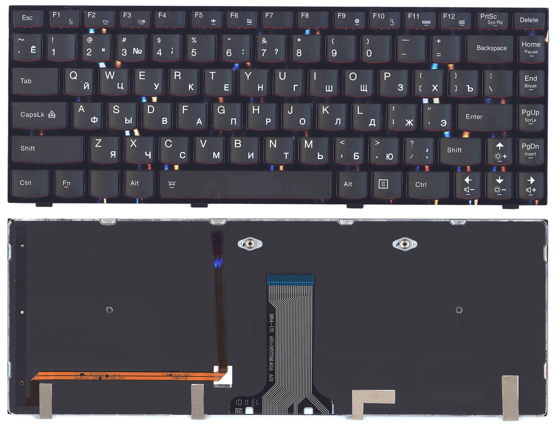 Клавиатура для ноутбука Lenovo Y400 Y410P Y430P черная с подсветкой | Компьютеры и офис