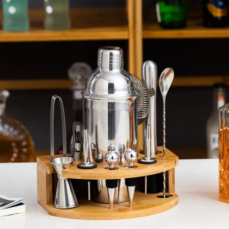 12pcs Stainless Steel Cocktail Shaker Mixer Drink Bartender Browser Kit Bars Set Tools With Wine Rack Stand Kitchen Bar Tools
12pcs Stainless Steel Cocktail Shaker Mixer Drink Bartender Browser Kit Bars Set Tools With Wine Rack Stand Kitchen Bar Tools