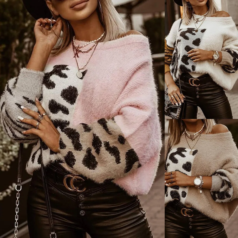 Warm Sweater for Fall/winter 2021 Leopard Print Long-sleeved Woolen Knitted Top Women
Warm Sweater for Fall/winter 2021 Leopard Print Long-sleeved Woolen Knitted Top Women