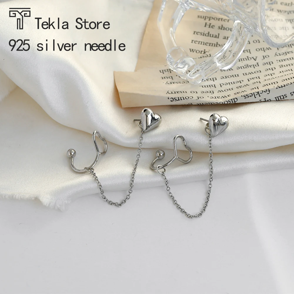 Tekla Store Earrings For Women 2021 Metal Gothic Love Heart Printing Retro Ear Bone Clip Light Luxury Design Jewelry Earrings 
Tekla Store Earrings For Women 2021 Metal Gothic Love Heart Printing Retro Ear Bone Clip Light Luxury Design Jewelry Earrings
