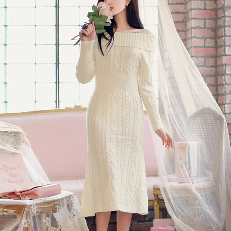 Autumn off shoulder knitting dress one piece korean ladies long Sleeve slash neck cabaret party Dresses for women
Autumn off shoulder knitting dress one piece korean ladies long Sleeve slash neck cabaret party Dresses for women