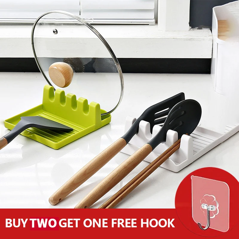 Kitchen Spoon Holders Fork Spatula Rack Shelf Organizer Plastic Spoon Rest Chopsticks Holder Non-slip Spoons Pad Kitchen Utensil
Kitchen Spoon Holders Fork Spatula Rack Shelf Organizer Plastic Spoon Rest Chopsticks Holder Non-slip Spoons Pad Kitchen Utensil