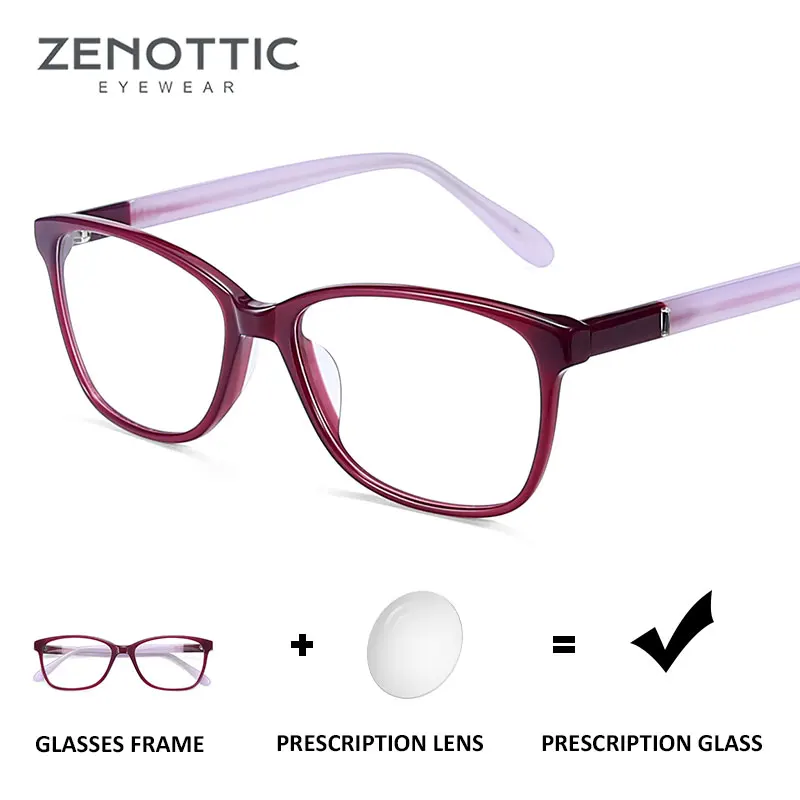 ZENOTTIC Acetate Glasses Frame Women Eyewear Optical Progressive Hyperopia Glasses Hand Make Eyeglasses Computer Glasses BT3019
ZENOTTIC Acetate Glasses Frame Women Eyewear Optical Progressive Hyperopia Glasses Hand Make Eyeglasses Computer Glasses BT3019
