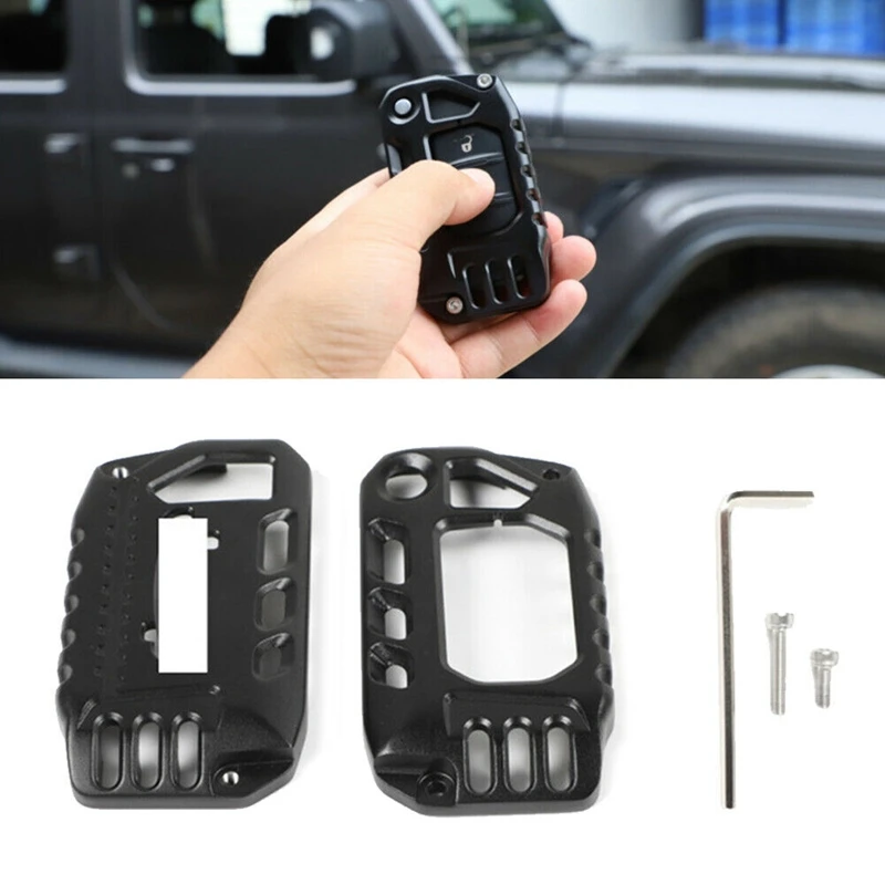 Black Aluminum Alloy Car Key Cover Case Protector Shell for Jeep Wrangler JL JT Gladiator 18+
Black Aluminum Alloy Car Key Cover Case Protector Shell for Jeep Wrangler JL JT Gladiator 18+