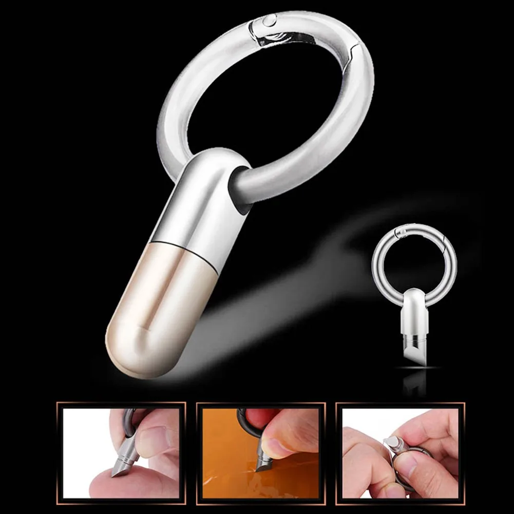 Portable Outdoor Key Ring Pendant Unboxing Tool Mini Capsule Knives Cutting Tool Multi-function EDC Keychain 2021 Micro Cutter
Portable Outdoor Key Ring Pendant Unboxing Tool Mini Capsule Knives Cutting Tool Multi-function EDC Keychain 2021 Micro Cutter
