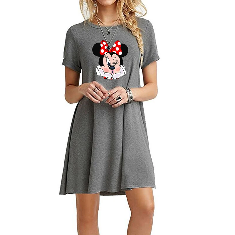 Disney Short Sleeve Dresses Sexy Mini Dress Women Summer Kawaii Minnie Mouse Casual Cartoon Print Robe Femme Harajuku Streetwear
Disney Short Sleeve Dresses Sexy Mini Dress Women Summer Kawaii Minnie Mouse Casual Cartoon Print Robe Femme Harajuku Streetwear