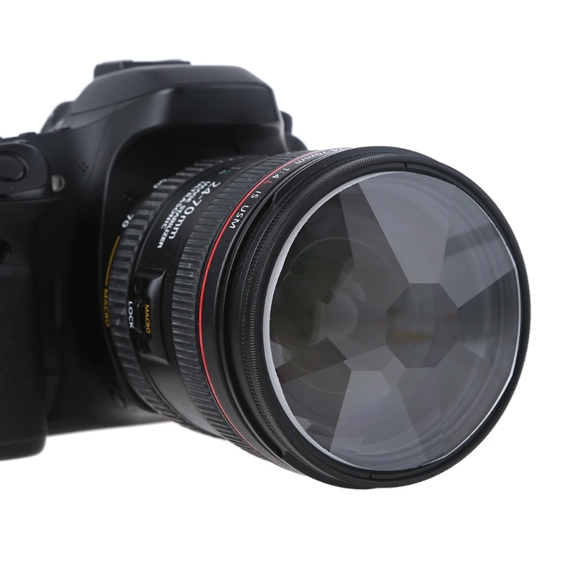 Kaleidoscope Glass Prism, 77mm Kaleidoscope Prism Camera Glass Filter Variable Number of Subjects SLR Photography 
Kaleidoscope Glass Prism, 77mm Kaleidoscope Prism Camera Glass Filter Variable Number of Subjects SLR Photography