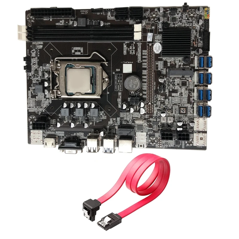 B75 BTC Mining Motherboard CPU Set 8 x PCIE to USB3.0 GPU Slot LGA1155 Support DDR3 Dimm Bitcoin Mining Motherboard
B75 BTC Mining Motherboard CPU Set 8 x PCIE to USB3.0 GPU Slot LGA1155 Support DDR3 Dimm Bitcoin Mining Motherboard