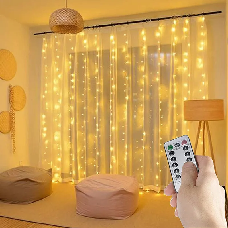 Curtains Festoon Led Light Living Room Bedroom Decoration Copper Light String with Remote Christmas Wedding Garland USB Power
Curtains Festoon Led Light Living Room Bedroom Decoration Copper Light String with Remote Christmas Wedding Garland USB Power
