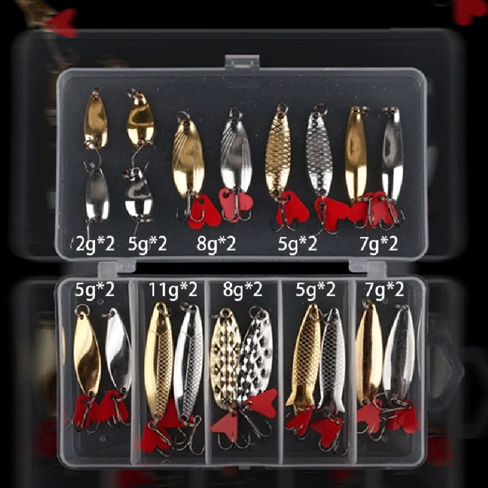 21PCs Fishing Spoons Kit Alloy Freshwater Saltwater Fishing Lures Sequins Bait Hard Spinner Jig with Box Bass Fishing Lures Kit
21PCs Fishing Spoons Kit Alloy Freshwater Saltwater Fishing Lures Sequins Bait Hard Spinner Jig with Box Bass Fishing Lures Kit