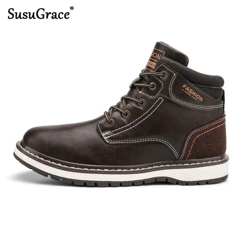 SusuGrace Men Boots Winter Warm Lined Mans Sneaker Lace-up Sport Trekking High-top Shoes Outdoor Non-slip Snow Botas de hombre
SusuGrace Men Boots Winter Warm Lined Mans Sneaker Lace-up Sport Trekking High-top Shoes Outdoor Non-slip Snow Botas de hombre