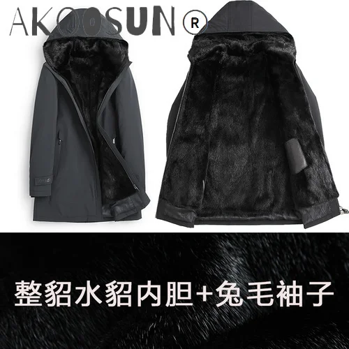 AKOOSUN Winter Jacket Men Clothing 5XL Parka Real Mink Fur Coat 100% Rabbit Fur Sleeves 6XL Jackets Los Hombres Parkas LXR810
AKOOSUN Winter Jacket Men Clothing 5XL Parka Real Mink Fur Coat 100% Rabbit Fur Sleeves 6XL Jackets Los Hombres Parkas LXR810