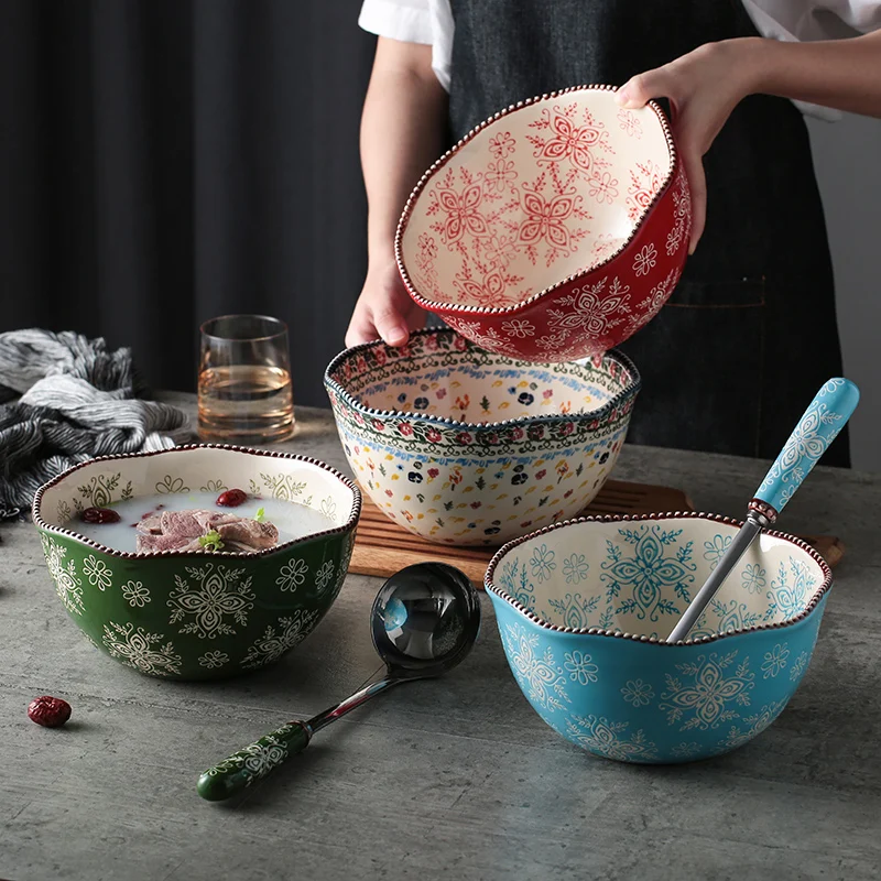 Japanese ceramics tableware soup bowl noodles bowl large household li riceses leave rainbow noodle bowl
Japanese ceramics tableware soup bowl noodles bowl large household li riceses leave rainbow noodle bowl