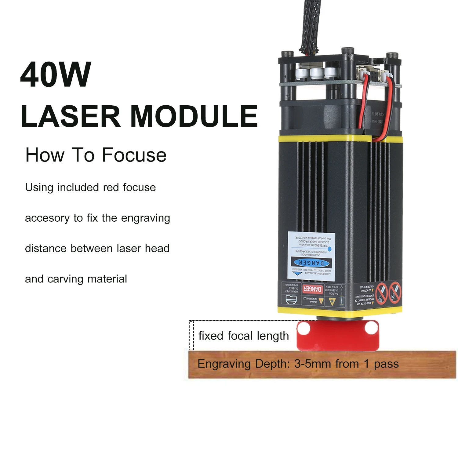 Фото Комплект лазерного модуля 40 Вт модуль лазерной резки и гравировки сисветильник