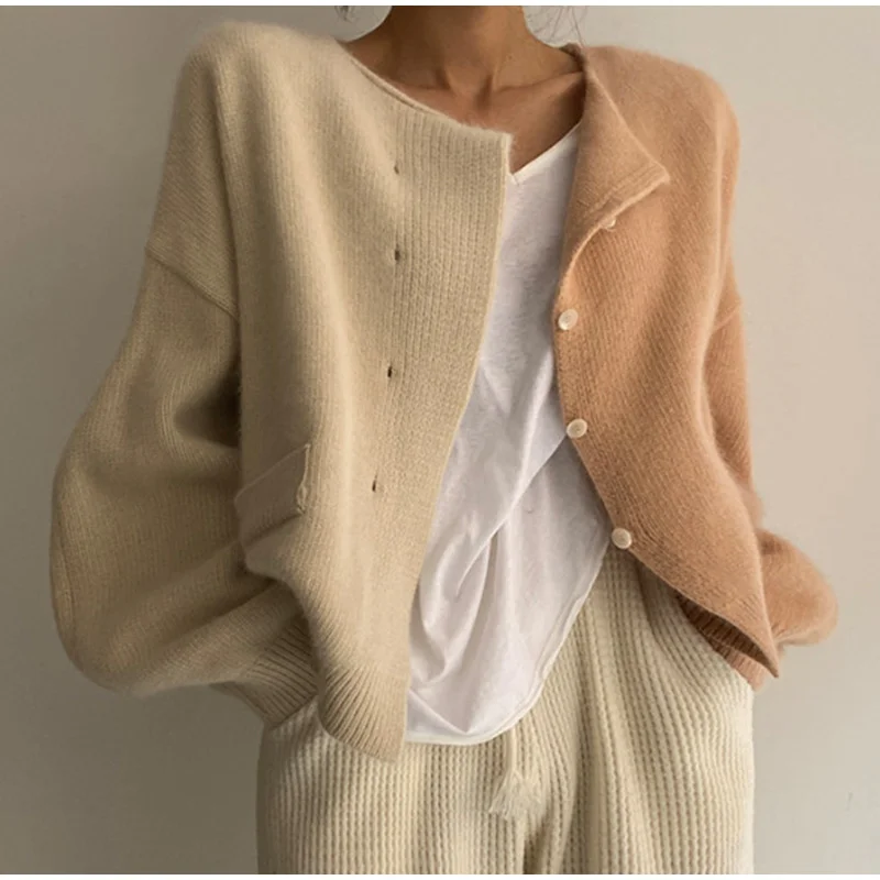 O-neck knitting Cardigan For Women Sweater Long Sleeve Pocket Sweaters Woman 2021 Autumn Winter Loose Casual Fashion Pullover
O-neck knitting Cardigan For Women Sweater Long Sleeve Pocket Sweaters Woman 2021 Autumn Winter Loose Casual Fashion Pullover