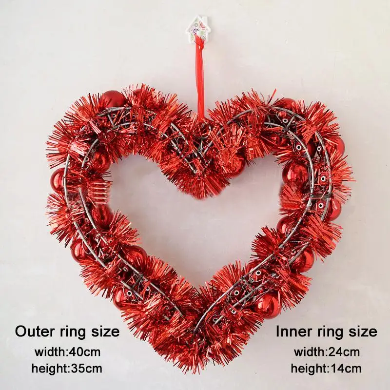 1pcs Wreath Pendant Red Heart Shape Artificial Wreaths Door Wall Hanging Ornaments Valentine's Day Festival Party Decor Supplies
1pcs Wreath Pendant Red Heart Shape Artificial Wreaths Door Wall Hanging Ornaments Valentine's Day Festival Party Decor Supplies