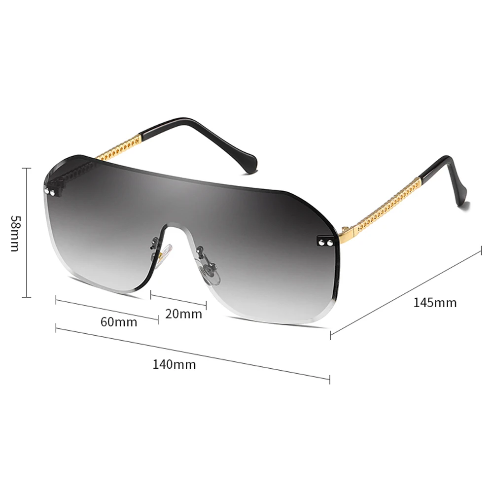 Peekaboo big one piece lens square sunglasses women oversized uv400 metal male sun glasses rimless men windproof gradient lens
Peekaboo big one piece lens square sunglasses women oversized uv400 metal male sun glasses rimless men windproof gradient lens