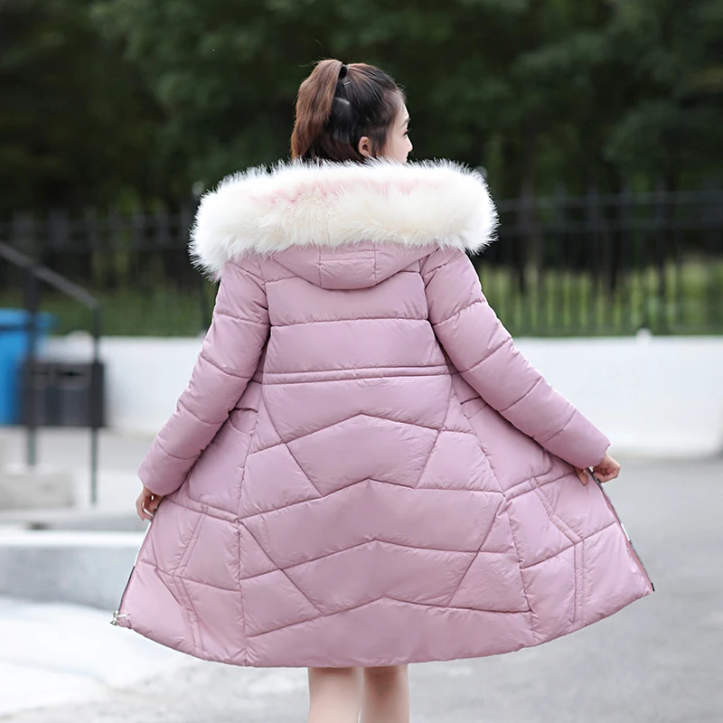 Winter Jacket Women Parkas For Coat Fashion Female Down Jacket With A Hood Faux Fur Collar Long Coat Autumn Outwear Lady
Winter Jacket Women Parkas For Coat Fashion Female Down Jacket With A Hood Faux Fur Collar Long Coat Autumn Outwear Lady
